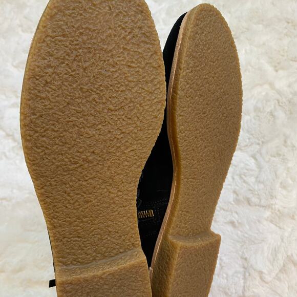 Kate Spade New York Size 9 Betsie Black Fringe Suede Ankle Booties Gold Zipper - Picture 14 of 16